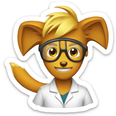 tails with mechanic glasses sticker