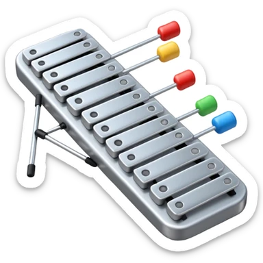 Xylophone silver sticker