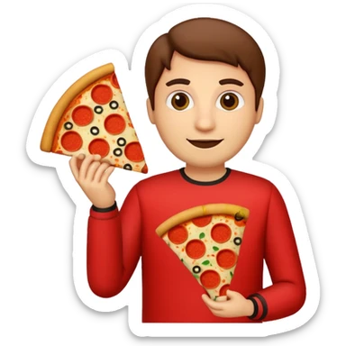 italian emoji person with pizza sticker