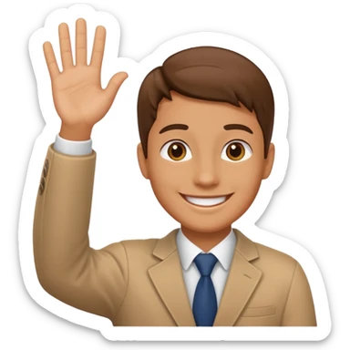 emoji representing following up with a team member, reminder or check-in, friendly and professional style sticker