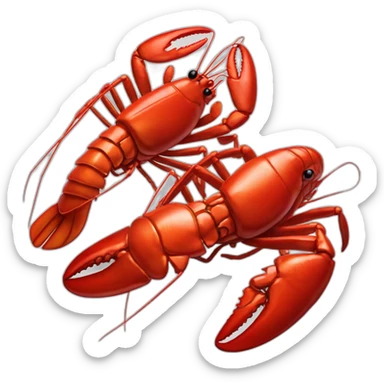 Two lobsters inlove sticker