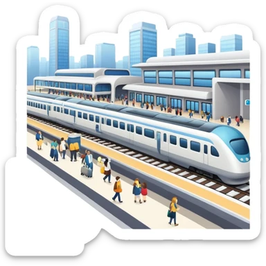 train station sticker