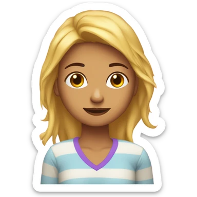 chica morena durmiendo  sticker