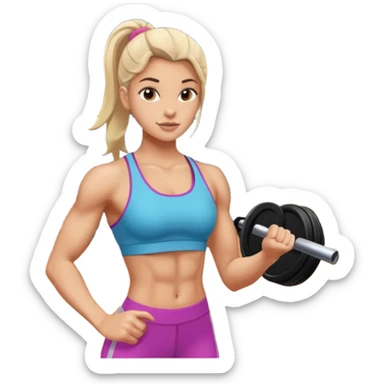 Academia treino  mulher  sticker