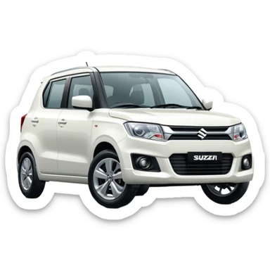 Suzuki Brezza white colour car emoji  sticker