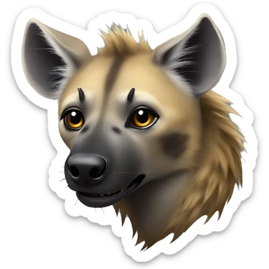 a hyena with a star sticker