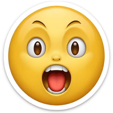 Emoji screaming  sticker
