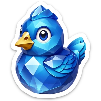 Sapphire Gem hen sticker