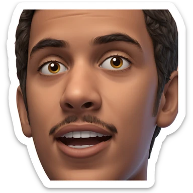 portrait of a surprised boy sticker