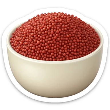 a bowl of deep red and white quinoa sticker