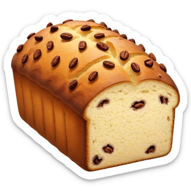 sweet bread long with cacao sticker
