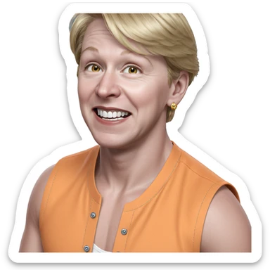 blonde boy with earrings meme sticker