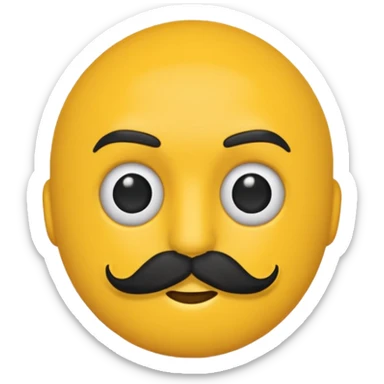 make a emoij thats a france sheff with a mustache sticker