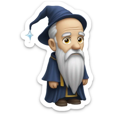 extremely sad wizard sticker