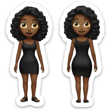 tight Black dress sticker