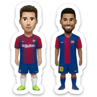 Ronaldo et messi ensemble sticker