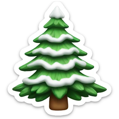 Christmas pine three with white details sticker
