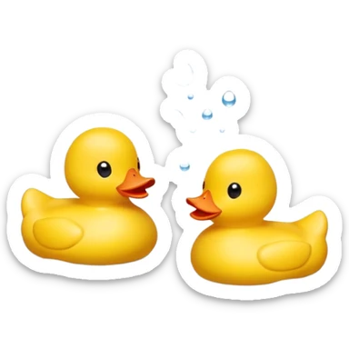 Duckies in spring sticker