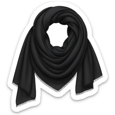 scarf black sticker
