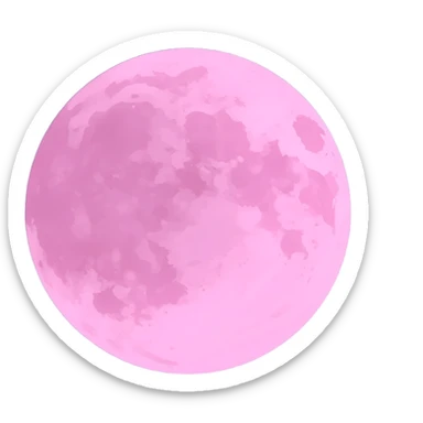 Moon pink sticker
