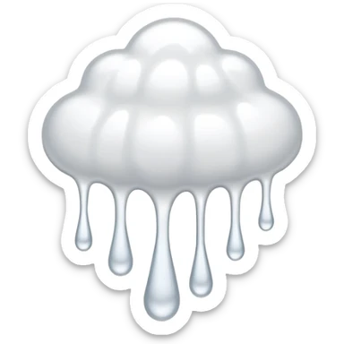 individual white glue drops falling and dripping  sticker