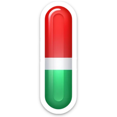 A vertical capsule-shaped progress bar with a color gradient from green at the bottom to red at the top. The bar is divided into segments by thin lines, with bold, outlined numbers scaling upward next to it.  sticker