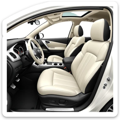 2013 white nissan murano with black interior  sticker