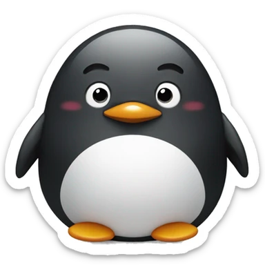 Fat penguin who is from Canada  sticker