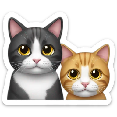 Two cat sticker