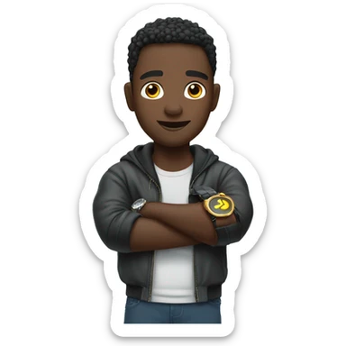 Big black brother in a icy watch ￼ sticker