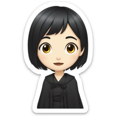 Nana Ōsaki in Anime with a gothic style, short black hair sticker