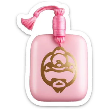 japanese omamori charm light pink sticker