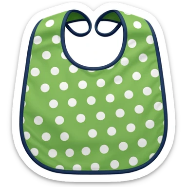 Green bib dot pattern sticker