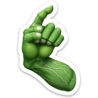green arm with clenched fist  sticker