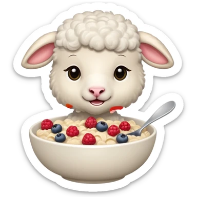 Lamb with oatmeal and berries sticker