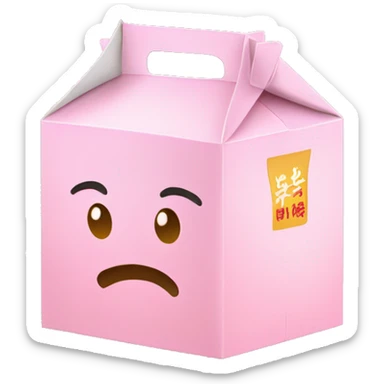 Pastel asian takeout box sticker