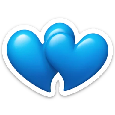 Dos corazones azules  sticker