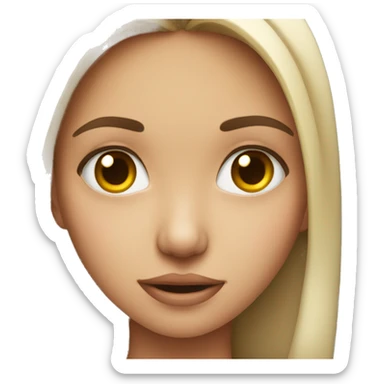 Girl giving a side eye look sticker