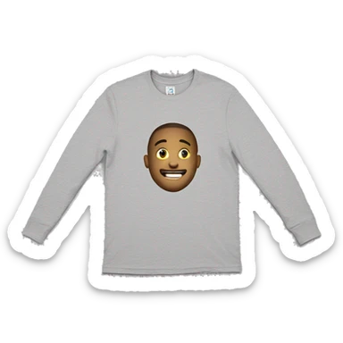 Melange gray long-sleeve t-shirt sticker