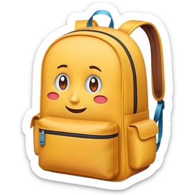 Backpack with facial expressions showing emotions sticker