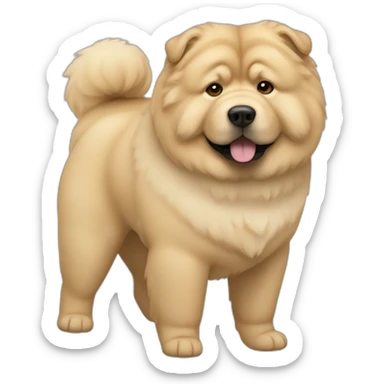 Cream colored chow-chow sticker