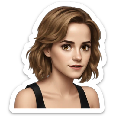 beauty Emma Watson black outfit sticker