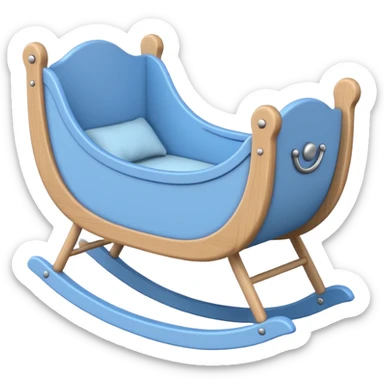 baby cradle blue sticker