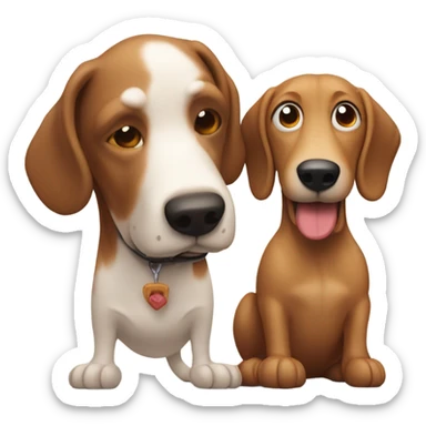 Perro salchicha conmigo  sticker