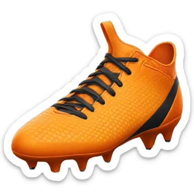 orange football boot sticker