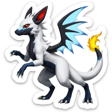 Salandit-Reshiram-Umbreon-Silvally-fusion (full body) sticker