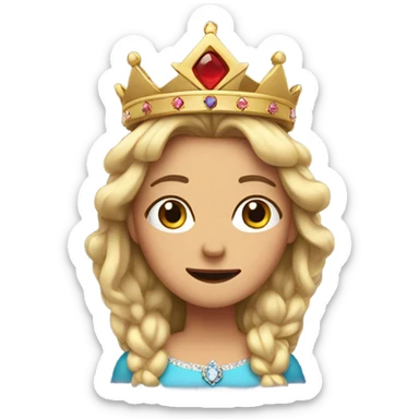 Heidi with crown crying  sticker