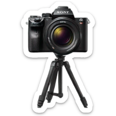 Sony camera on tripod sticker