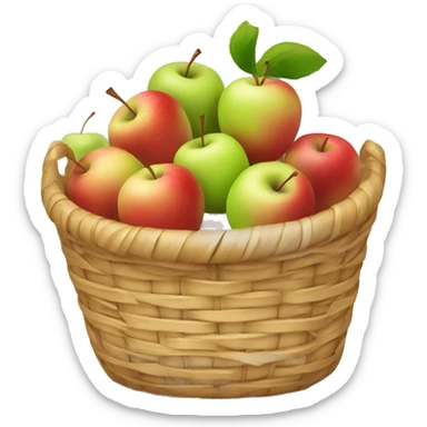Basket of apples sticker
