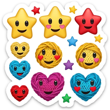 Crochet con emojis típicos  sticker